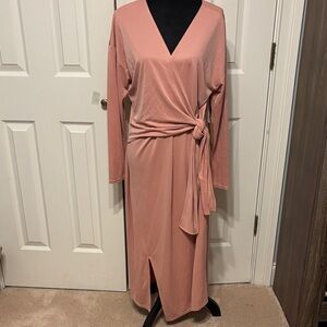 Halogen Wrap Front Plus Dress